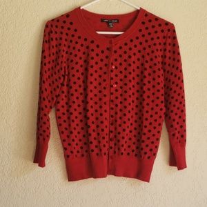 NEW ITEM Cable & Gauge Red and Black Cardigan